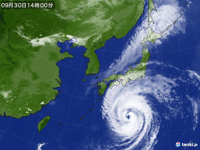 ［画像］気象衛星画像 2021年９月３０日の台風 16号の様子